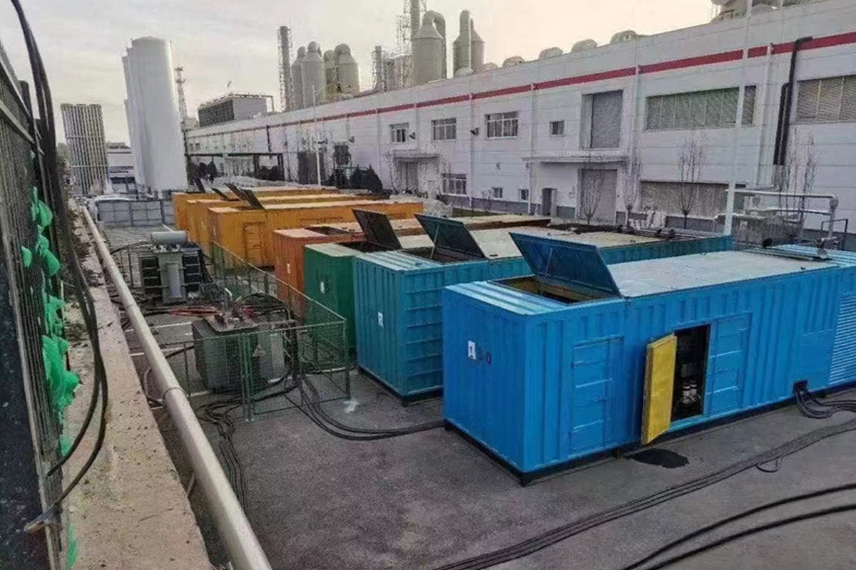 合江发电机租赁施工现场